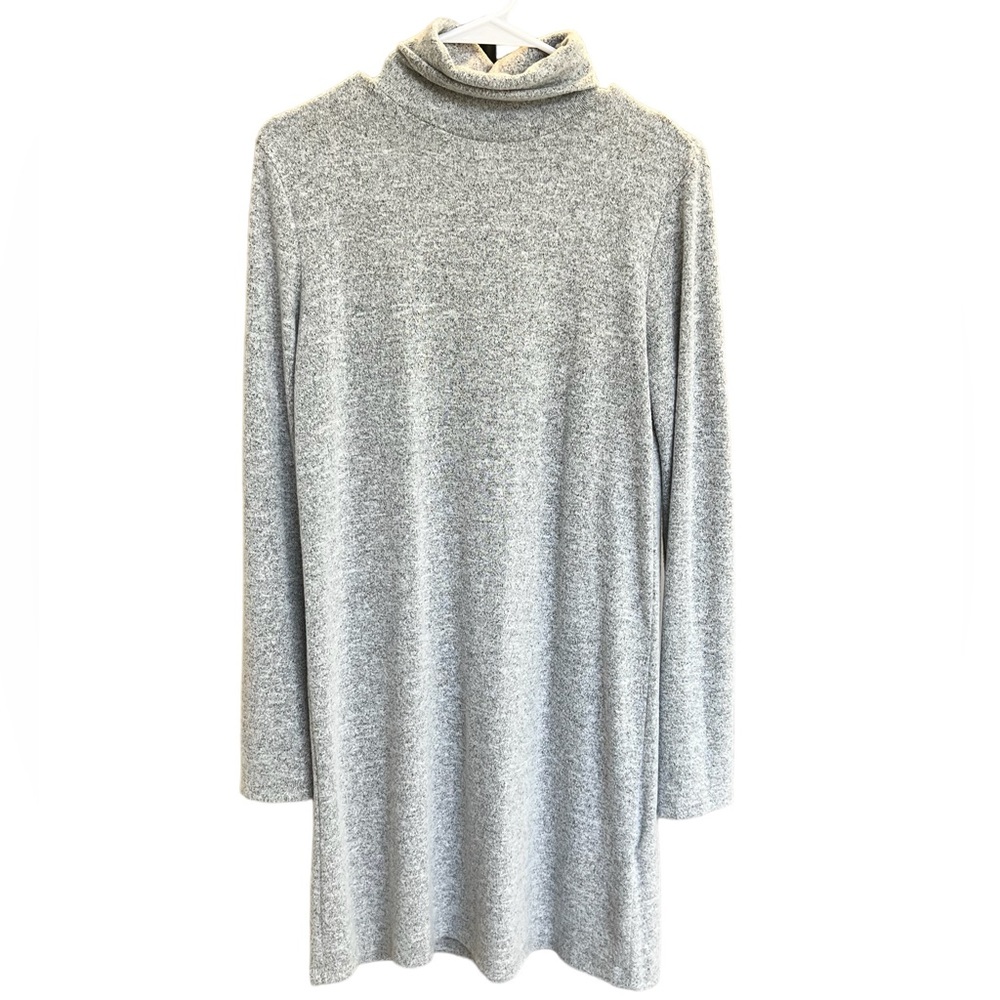 Zara Gray Knit Turtleneck Sweater Dress